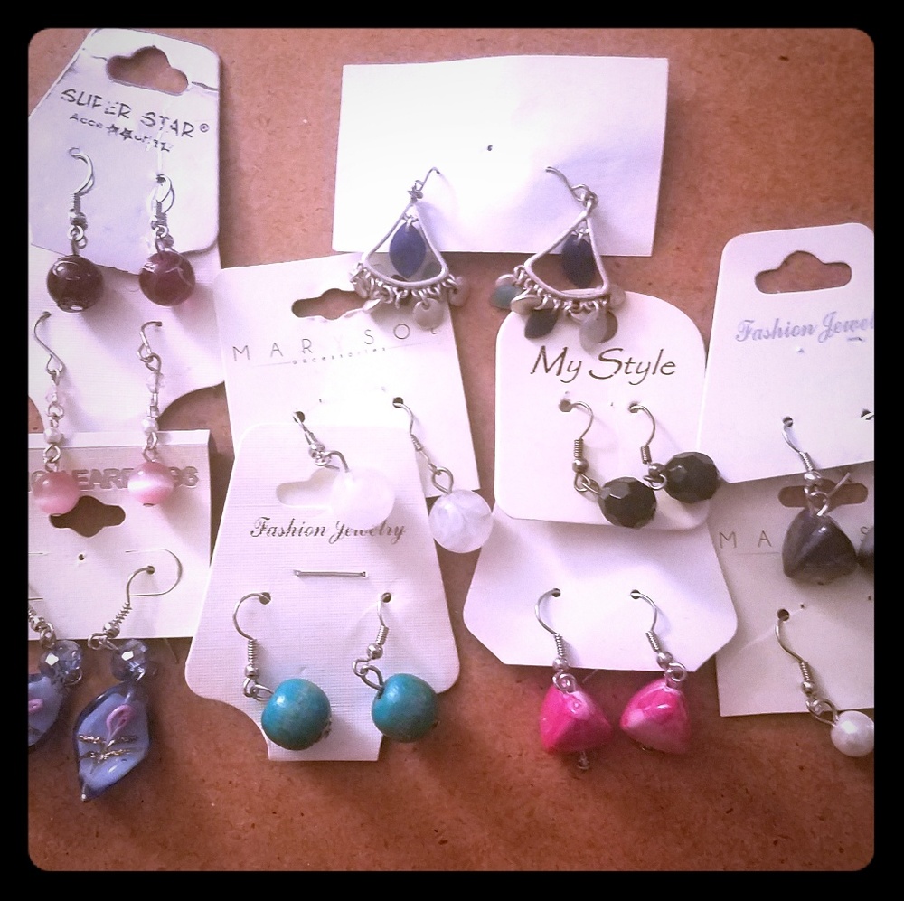 10 sets of earrings NEVER WORN